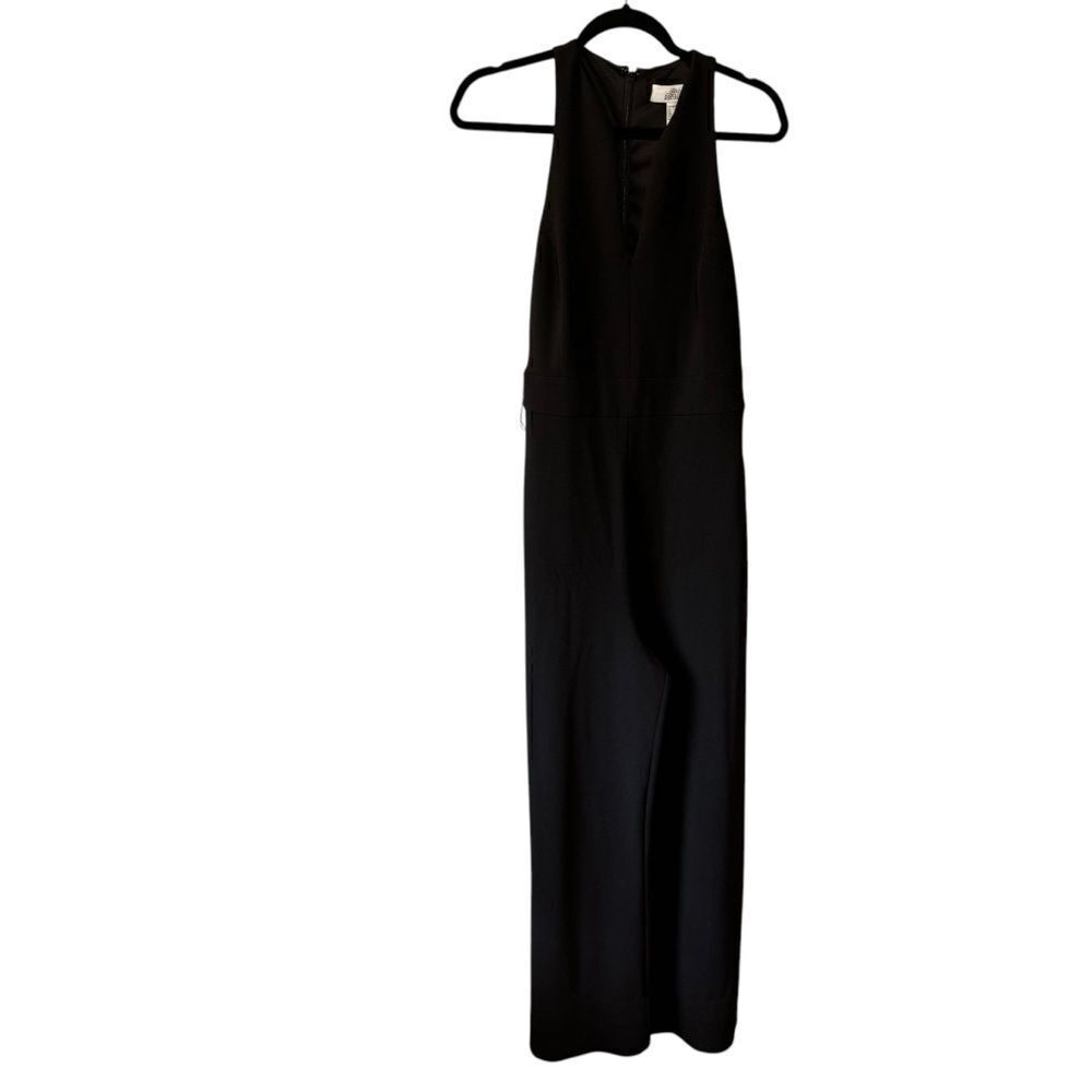 Belle by Badgley Mischka Crepe Sleeveless Jumpsuit